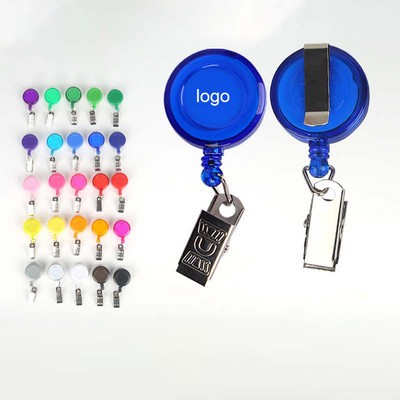 Retractable Badge Reel with Metal Clip