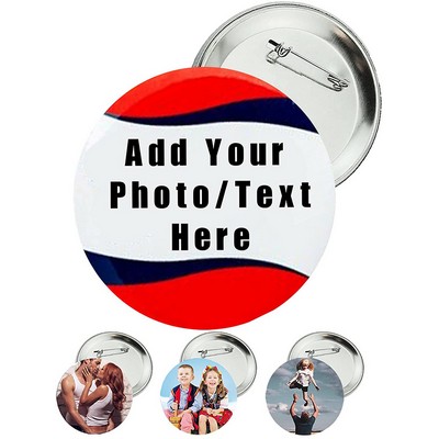 Custom Round Pins Badge Add Your Own Photo Logo or Picture Design Your Personalized Button