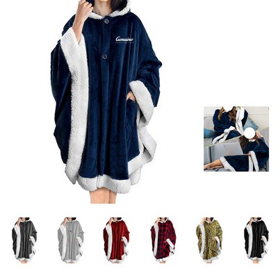 Hooded Blanket with Pocket