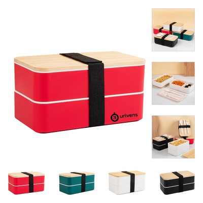 Lunch Container with Bamboo Lid Bento Box