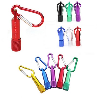 Aluminum Carabiner LED Flashlight Keychain