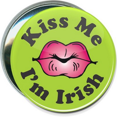 St. Patrick's Day - Kiss Me, I'm Irish - 3'' Round Button
