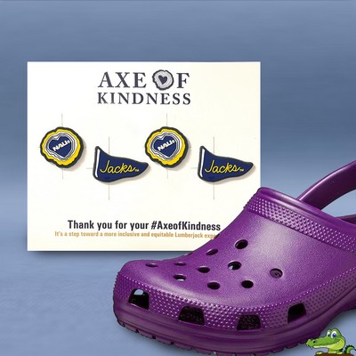 4 Pack Custom Molded Shoe Charms on 4x6 Card