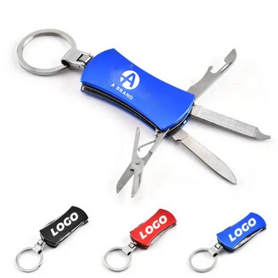 Bottle Opener & Knife Multi-Tool Keychain