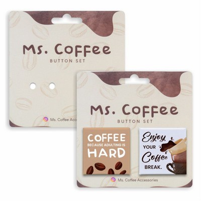 1.5" Square X 2 Button Packs